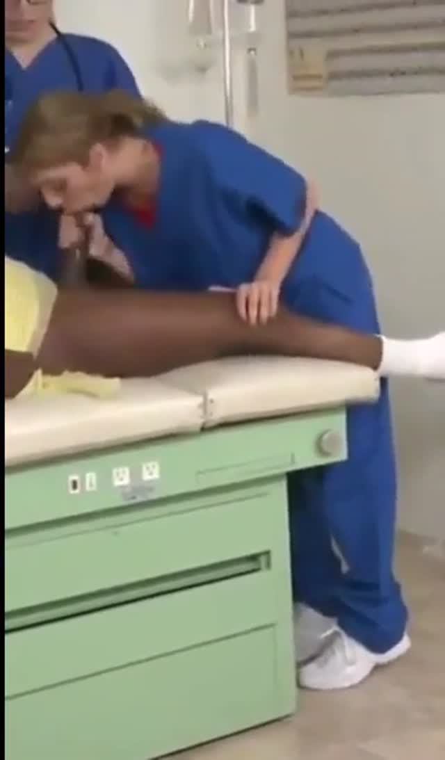 Thumbnail for  nurse getting caught sucking bbc in the examination room 